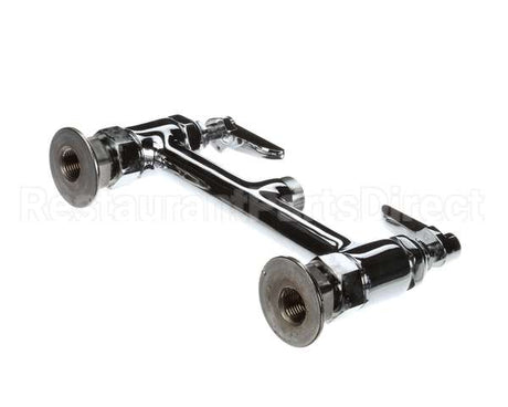 B-0220-LN T&S Brass Double Pantry Swivel Base Faucet, Deck M