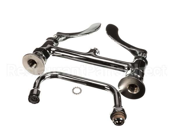 B-0222-WH4 T&S Brass Double Pantry Faucet 8 Deck Mount Eter