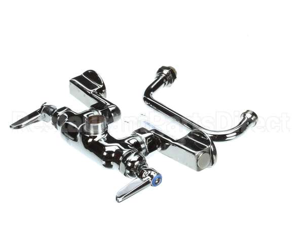 B-0237 T&S Brass Double Pantry Faucet Wall Mount Adjust