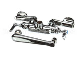 B-0243 T&S Brass Double Pantry Faucet Wall Mount Adjust