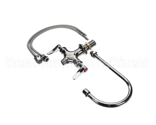 B-0300-CR T&S Brass Double Pantry Faucet, Single Hole Base,