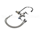 B-0300-CR T&S Brass Double Pantry Faucet, Single Hole Base,