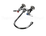 B-0325 T&S Brass Double Pantry Faucet, Deck Mount, 4 Cent