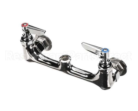 B-0330-LN T&S Brass Double Pantry Base Faucet, Wall Mount, 8