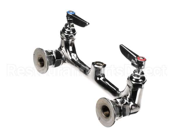 B-0330-LN T&S Brass Double Pantry Base Faucet, Wall Mount, 8