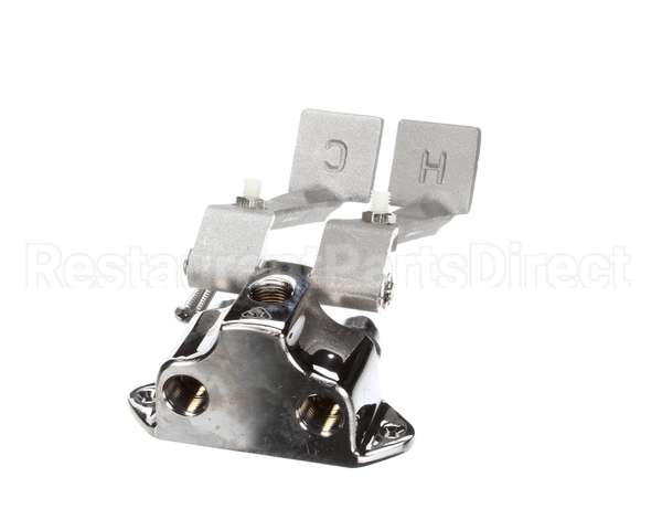 B-0505 T&S Brass Double Pedal Valve, Ledge Mount, 1/2 Npt