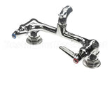 B-0672-POL T&S Brass Service Sink Faucet Wall Mount 8 Cente