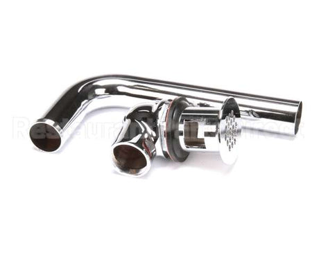 B-0898-OF T&S Brass Grid Drain Assembly, Offset, Polished Ch