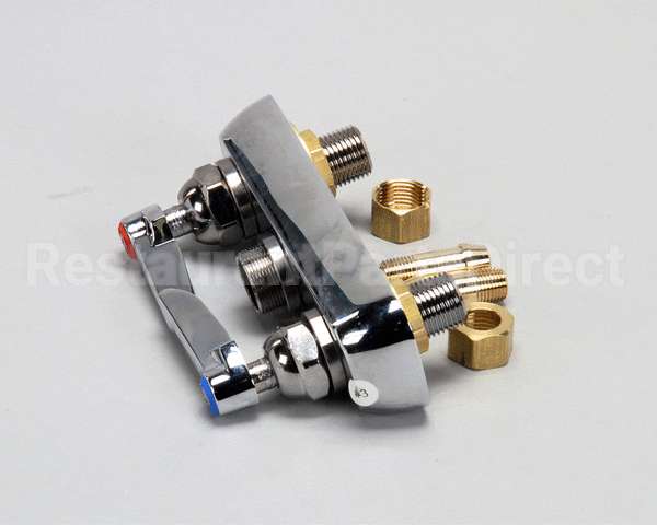 B-1110-LN T&S Brass Workboard Faucet, Deck Mount, 4 Centers,