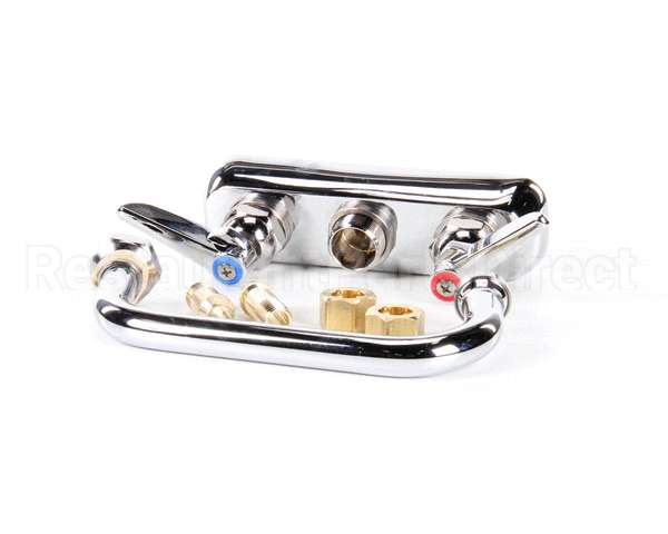 B-1110 T&S Brass Workboard Faucet, Deck Mount, 4 Centers,