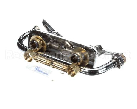 B-1111 T&S Brass Workboard Faucet, Deck Mount, 4 Centers,