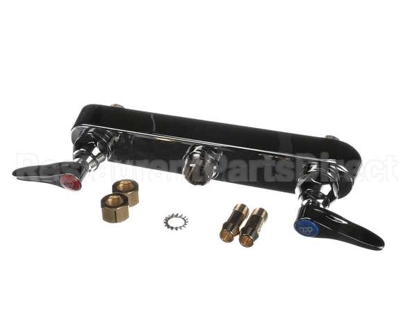 B-1120-LN T&S Brass Workboard Faucet, Deck Mount, 8 Centers,