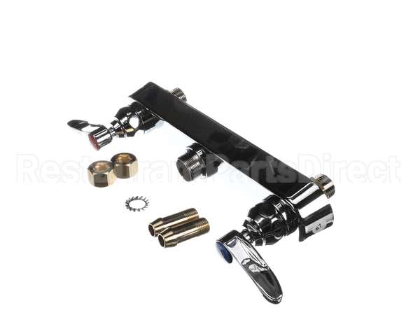 B-1120-LN T&S Brass Workboard Faucet, Deck Mount, 8 Centers,