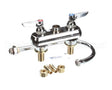 B-1141-XS T&S Brass Workboard Faucet, Deck Mount, 4 Centers,