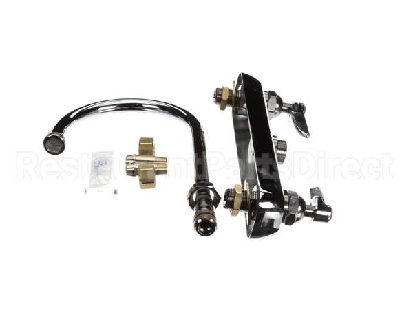 B-1142 T&S Brass Workboard Faucet, Deck Mount, 8 Centers,