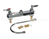 B-1142-XS T&S Brass Workboard Faucet, Deck Mount, 8 Centers,