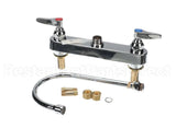 B-1142-XS T&S Brass Workboard Faucet, Deck Mount, 8 Centers,