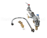 B-1142-XS T&S Brass Workboard Faucet, Deck Mount, 8 Centers,