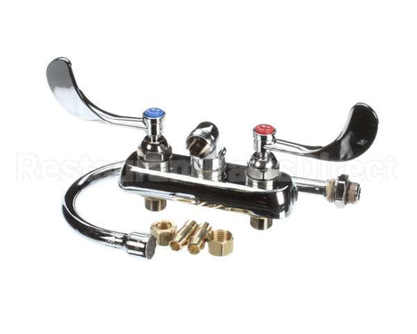 B-1146-04 T&S Brass Workboard Faucet, Wall Mount, 4 Centers,