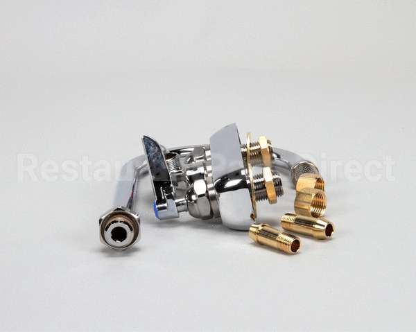 B-1146 T&S Brass Workboard Faucet, 4 Wall Mount, 133X Swi