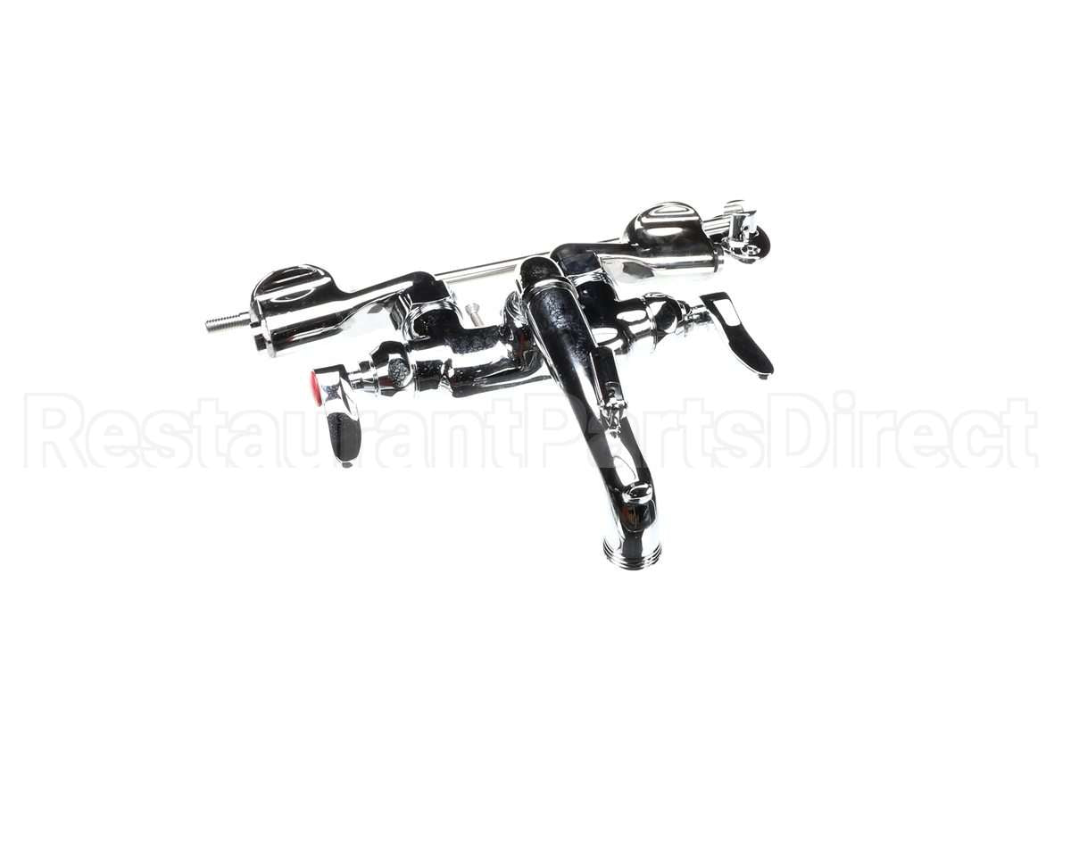 B-2345 T&S Brass Service Sink Faucet, Polished Chrome Fin