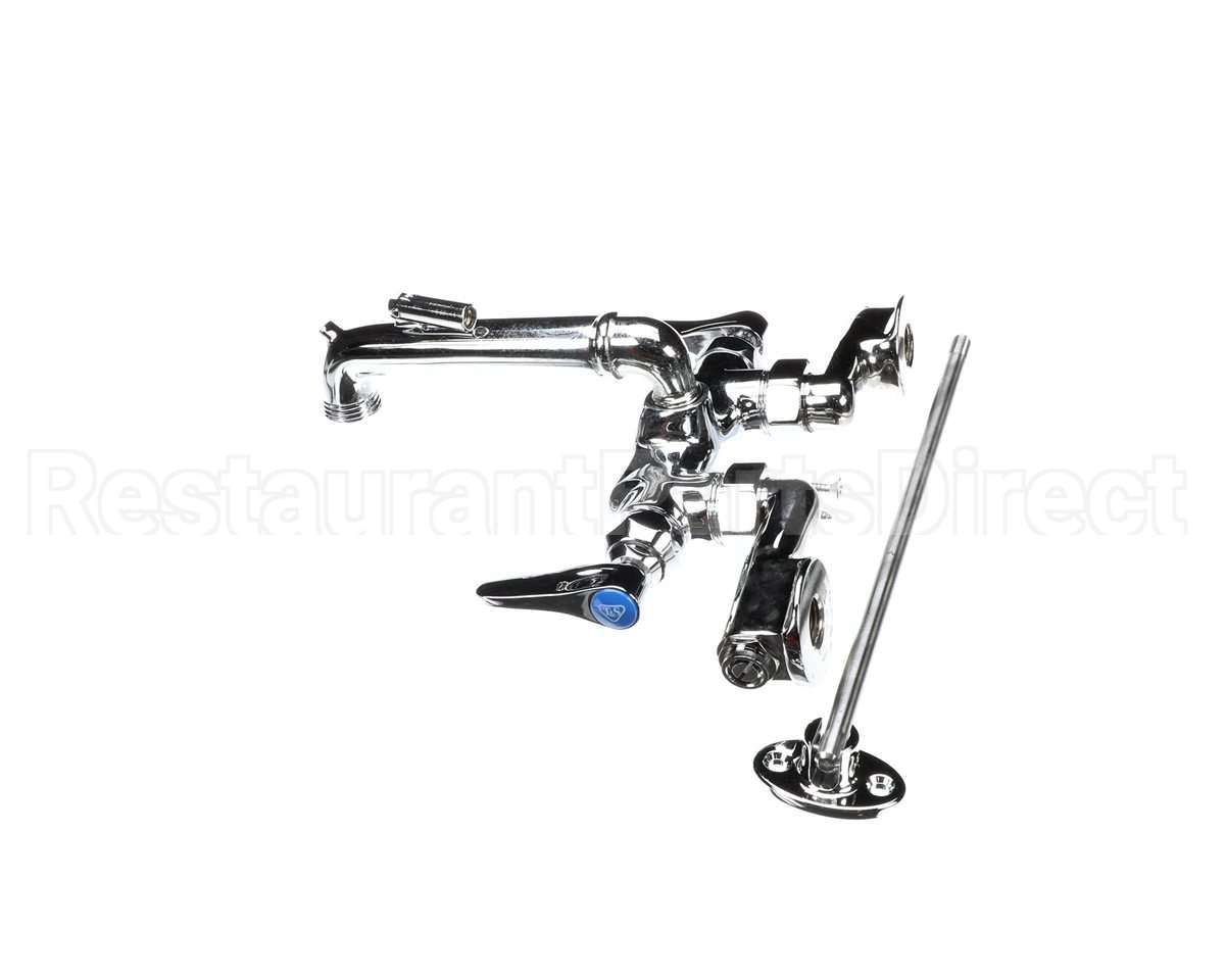 B-2345 T&S Brass Service Sink Faucet, Polished Chrome Fin