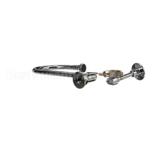 B-2456-W T&S Brass Wall Mount Elbow, 123X Rigid Gooseneck,