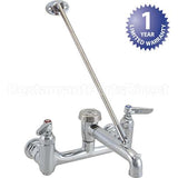 B0665BSTP Compatible TS Brass Faucet 8" Wall Mount Ser Vice Sink T&S