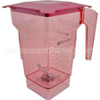 BLD100367 Compatible Blendtec Jar4-Sided, Red, W/Lid, 75 Oz