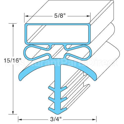 BLRB16545 Compatible Bally Door Gasket