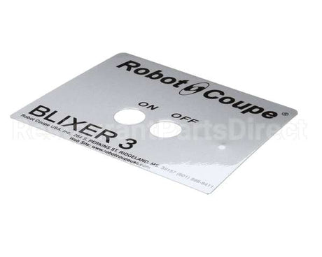 BX3012 Robot Coupe Data Plate (Bx3)