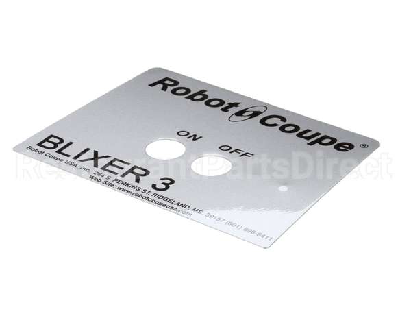 BX3012 Robot Coupe Data Plate (Bx3)