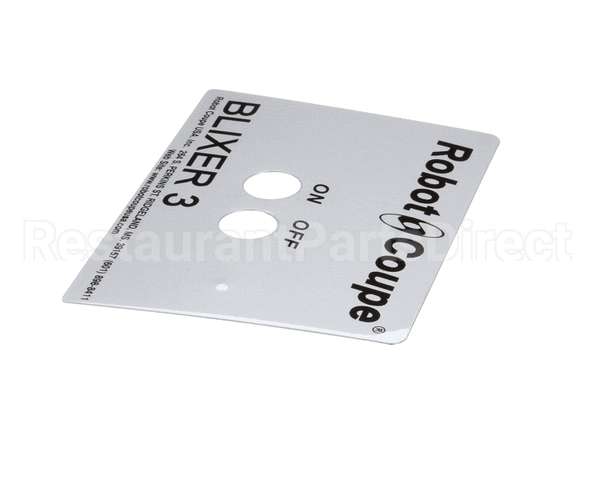 BX3012 Robot Coupe Data Plate (Bx3)