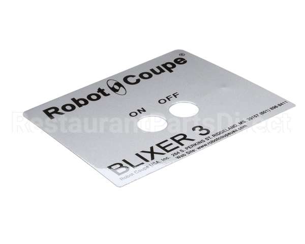 BX3012 Robot Coupe Data Plate (Bx3)