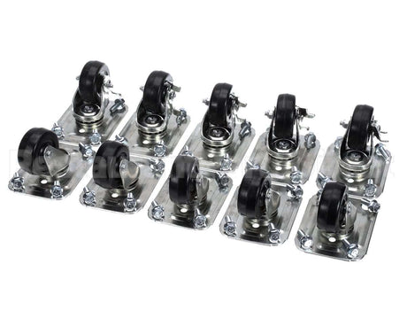 C-10X2 Glastender Caster, 2-1/2" H, Set Of Ten