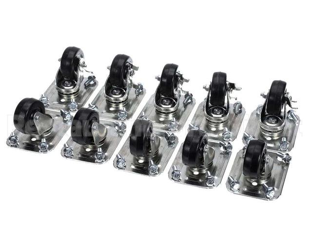 C-10X2 Glastender Caster, 2-1/2" H, Set Of Ten