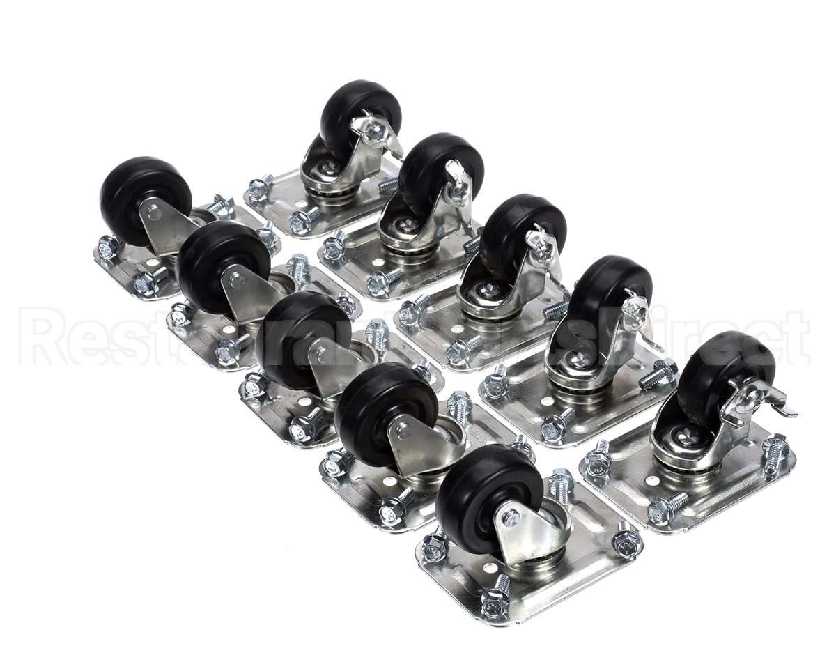 C-10X2 Glastender Caster, 2-1/2" H, Set Of Ten