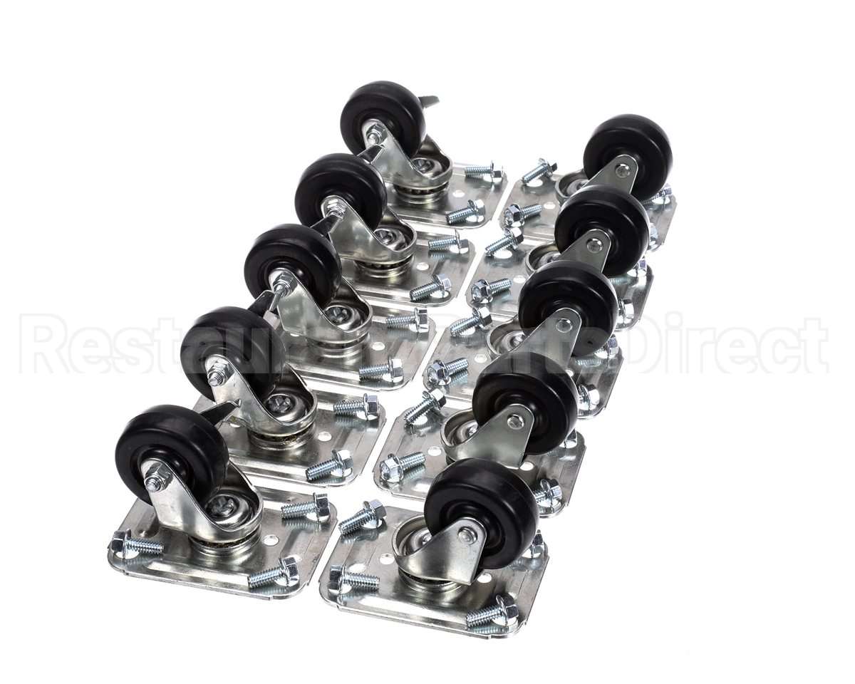 C-10X2 Glastender Caster, 2-1/2" H, Set Of Ten