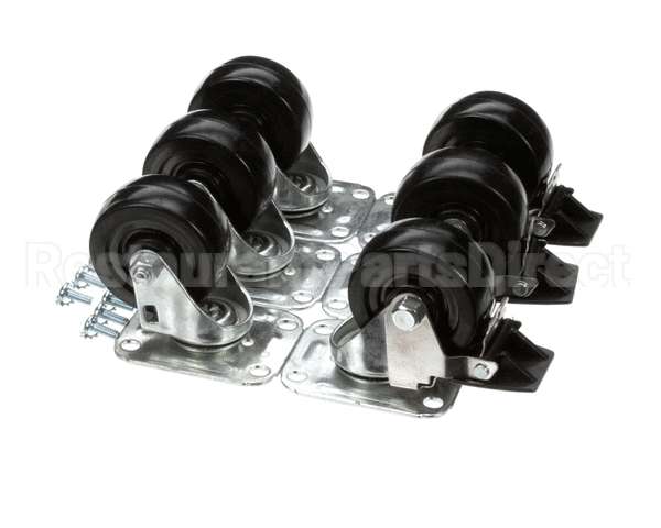 C-6X4 Glastender Caster, 3-3/4" H, Set Of Six