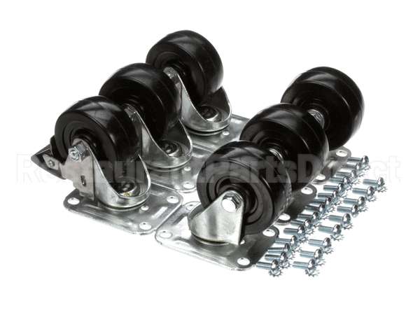 C-6X4 Glastender Caster, 3-3/4" H, Set Of Six