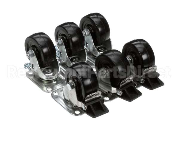 C-6X4 Glastender Caster, 3-3/4" H, Set Of Six