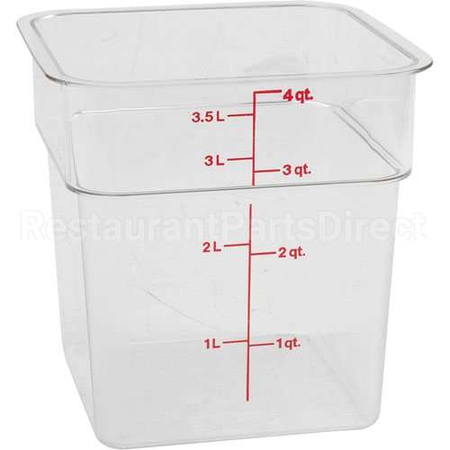 CAM4SFSCW135 Compatible Cambro Container Sq Clear 4Qt