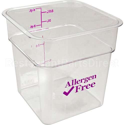 CAM4SFSCW441 Compatible Cambro 4 Qt Camsquare Container Allergen-Free Storage