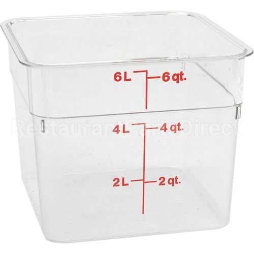 CAM6SFSCW135 Compatible Cambro Container Sq Clear 6Qt