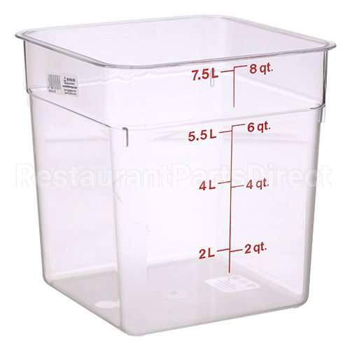 CAM8SFSCW135 Compatible Cambro Container Sq Clear 8Qt