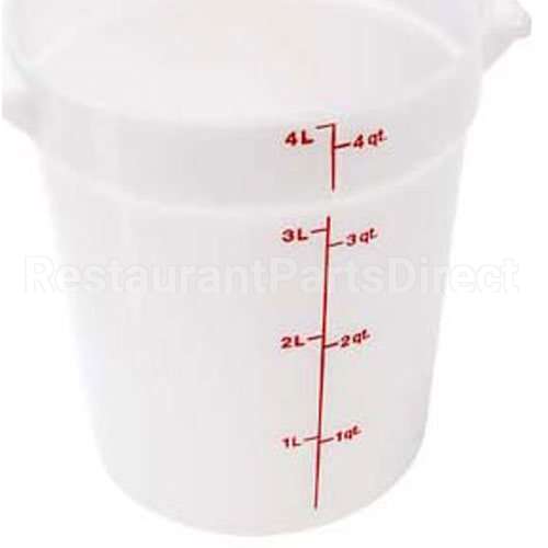 CAMRFS4148 Compatible Cambro Container Rnd 4Qt -148 Poly/White