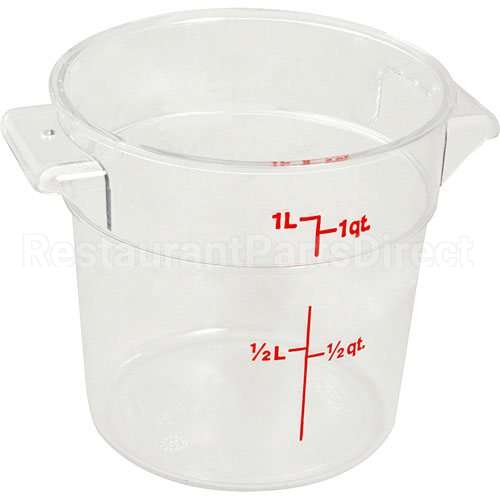 CAMRFSCW1135 Compatible Cambro Container, 1Qt, 6-1/2" Diam, Clr Plstc