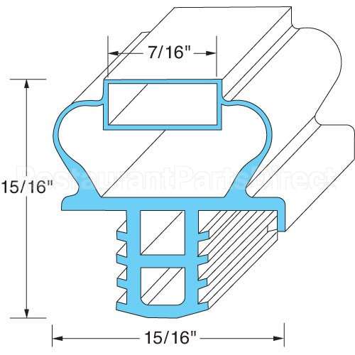 DEL1701186 Compatible Midwest Appliance Parts Door Gasket