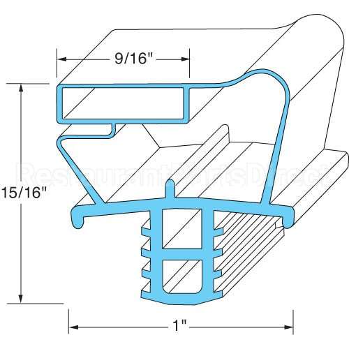 DEL1702640 Compatible Midwest Appliance Parts Door Gasket