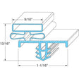 DEL1702745 Compatible Midwest Appliance Parts Door Gasket